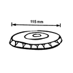 Víčko PP pro misky na polévku O115mm rozměr