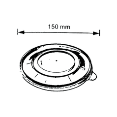 Víčko čiré PET pro salátové misky O150mm 50ks/6bal