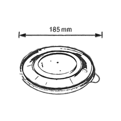 Víčko čiré PET pro salátové misky O185mm 50ks/6bal