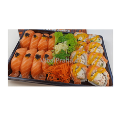 Miska na sushi s víčkem PET 241x150x50mm 50ks/8bal