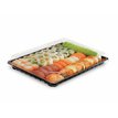 Miska na sushi s víčkem PET 256x185x51mm s jídlem