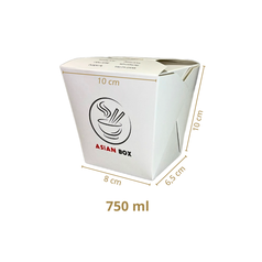 Box na nudle hranatý ASIA BOX 750ml 50ks/9bal